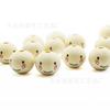 Cuentas Redondas de Madera de Loto de 20 mm Xinyi, Cuentas Redondas de Madera de Color Natural con Cara Sonriente, Cuentas de Madera Cuentas Redondas Cuentas Sueltas Accesorios de Joyería DIY