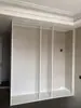 Guarda-roupa com Porta de Correr com Colunas Tubulares de Alumínio Branco, Estrutura de Tubo Quadrado de Alumínio Fosco, Liga de Alumínio Retangular Oca 80 25
