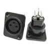 Ventas Directas de Fábrica Pin de Soldadura Curvo Hembra XLR Asiento XLR Socket de Micrófono Pin Recto Asiento XLR Socket de Audio