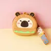 Cartera de Silicona de Capibara Llavero Infantil Bolsa de Almacenamiento Colgante Bolsa de Almacenamiento para Monedas
