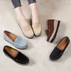Otoño 2024 Nuevos Zapatos de Madre de Gamuza Ligeros Cómodos Zapatos de Plataforma con Cuña Casuales para Mujer Zapatos de una Sola Capa que Aumentan la Altura
