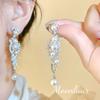 Pendientes de Pedrería Exagerada Super Brillantes de Lujo Ligero para Graduación y Noche, Pendientes de Botón Elegantes y Geniales, Pendientes de Diosa