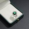 Joias de Noiva Europeias e Americanas Anel de Bola Feminino Totalmente Cravejado com Zircônia Diamante Anel Ajustável Criativo Floco de Neve Colorido Tesouro