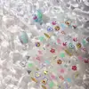Pegatinas para Uñas Cyansea al por Mayor Vida Marina Estrella de Mar Peces Nadando Concha Láser Luz Pegatinas Estéreo para Uñas