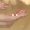 Pendientes de Flor de Plata Pura S999 para Mujer, Nuevos Pendientes de Diseño de Nicho de Moda con un Toque de Lujo