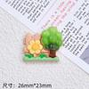 Accesorios de resina para niños, divertidos, con pegamento en crema, para hacer uno mismo, con forma de horquilla, con agujeros para zapatos, hebillas, decoración de joyas, con dibujos animados de colores, para cercas de árboles pequeños.