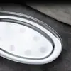 Plato de Huevo de Acero Inoxidable para Hogar Directo de Fábrica Plato Espesorizado para Barbacoa al Aire Libre Restaurante Comedor Plato Ovalado para Alimentos