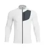 Jaqueta Tricotada Nova Moda Zíper Total Abertura Gola Vertical Jaqueta Esportiva Casual para Corrida ao Ar Livre Absorvente de Umidade Secagem Rápida