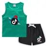 Conjunto de Colete e Shorts de Verão 2026 Estilo Coreano Casual para Crianças, Camiseta Regata Sem Mangas Absorvente de Suor em Cores Doces para Bebês e Crianças
