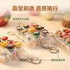 Navidad 9 Teclas Alivio del Estrés Botón Luminoso Juguete para Aliviar el Estrés Keycap Llavero Teclado DIY Juguete para Aliviar el Estrés Colgante