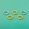 Nuevo anillo cerrado de 7 mm con martillo de oro bañado en plata de ley s925, anillo de plata, anillo a presión, pulsera de juego DIY, accesorios de plata