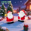 Nuevo producto transfronterizo: lindas figuras y accesorios de dibujos animados de Santa Claus, decoraciones DIY de paisajes en miniatura, pequeños adornos de escritorio