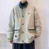 Conjuntos Coordinados de Otoño e Invierno para Parejas, Chaqueta de Algodón Patchwork con Parche en Forma de Corazón Unisex, Abrigo Acolchado Grueso Holgado para Hombre, Corte Holgado