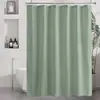 Cortina de Ducha Cortina de Baño Comercio Transfronterizo Blanco Puro Cortina de Puerta Cortina de Ducha de Poliéster Engrosada Impresión Digital Diseño Personalizado