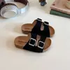 Sandalias de Exterior Nuevas de Verano 2026 para Niños Pantuflas de Color Dopamina Zapatos Birkenstock de Suela Gruesa para Niñas Moda para Bebés