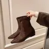 Sapatos Femininos Plus Size 41 a 43 Botas Curtas de Outono Bico Fino Botas Francesas Emagrecedoras 2026 Novo Dr Feminino. Botas Martens Femininas