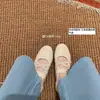 Zapatos de Ballet de Piel de Oveja Color Uva con Tacón Oculto de 4 cm, Punta Redonda, Correa Cruzada, Zapatos Mary Jane Bajos para Mujer