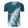 Conjunto de Roupa Esportiva de Secagem Rápida com Manga Curta para Homens e Mulheres para Competição de Badminton, Tops Respiráveis para Competição, Roupas de Treino Infantis com Estampa