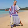 Camisa Protectora Solar de Playa Estampada de Rayón Europea y Americana al por Mayor, Vestido Sexy Holgado de Vacaciones, Cubre Traje de Baño Bikini