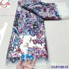 Patrón francés nuevo vestido de noche de boda diseño DIY lentejuelas encaje bordado tela de encaje cl61120