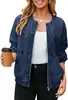 Xintang Jiajun Transfronterizo Guangzhou Chaqueta de Mezclilla para Mujer Color Sólido Desgastada Chaqueta de Béisbol [Personalización Ligera]