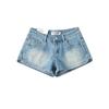 Shorts de Mezclilla Sexy de Cintura Baja para Chica Americana Caliente 2025 Verano Nuevo Versátil Adelgazante Casual Pantalones Cortos para Mujer