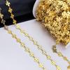 Material diy flor trevo de quatro folhas corrente de cobre colar pulseira joias roupa acessórios de interior corrente solta atacado