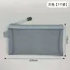 Bolsa de papelería transparente simple estilo coreano, bolsa de almacenamiento de malla portátil, estuche para lápices de gran capacidad para estudiantes, para exámenes de secundaria y preparatoria