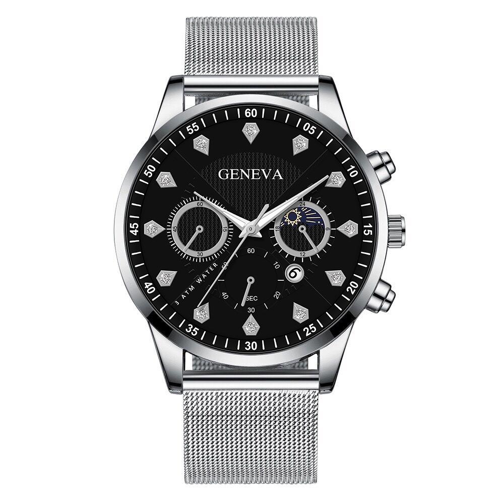 银色网带银壳黑面银针