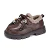 Zapatos Grandes de Algodón para Niñas Estilo Invierno 2025 Zapatos de Cachemir Cálidos para Niños Botas de Nieve de Terciopelo de Moda para Niñas