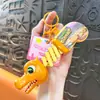 Chaveiro com Garra de Jacaré Telescópica, Pingente Mecânico de Morder com Retração por Pressão, Acessório de Brinquedo Engraçado, Atacado para Comércio Exterior