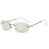 Gafas de sol sin montura estilo Jennie Y2K Hot Girl, Gafas de sol de verano de moda transfronterizas, Gafas de sol personalizadas con protección solar