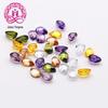 Fábrica atacado em forma de pêra colorido zircão liso liso branco champanhe ouro amarelo roxo vermelho roxo azul azeitona zircão