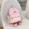 Fofo, doce, fresco, de grande capacidade, nova tendência de moda outono de 2026, simples e versátil, mochila de viagem leve