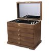 Joyero de madera maciza con cerradura, estilo antiguo, estilo retro, estilo princesa europeo, coreano, regalo de boda y cumpleaños.