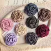 Accesorios de Flores 6.5cm Flor de Rosa con Borde Quemado Flor de Caro Pasador de Pelo Accesorios de Adorno Broche Zapatos Sombrero Funda de Teléfono Accesorios Combinar