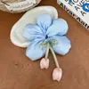 Faixa de Cabelo Flor Estéreo Suave para Mulheres, Corda de Cabelo Nova de Primavera de Alta Qualidade, Acessórios de Cabelo Tulipa, Faixa de Cabeça com Bola Preenchida de Algodão