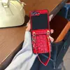 Adequado para Comércio Exterior Capa de Couro com Padrão de Crocodilo para Samsung Zflip6 Zflip5/ Tela Dupla 60% de Desconto Bolsa Capa Protetora Rígida de Cobertura Total