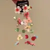 ¡Muestra la máquina blanca para el cuidado de la edad! Pendientes de la Caída del Corazón de una Niña Pendientes de Cuentas de Flores Coloridas Pendientes de Verano para Mujer