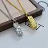 Novo Colar de Selo da Sorte Geométrico Estilo Chinês com Gelo Triturado, Corrente de Suéter de Luxo Leve de Alta Qualidade, Acessório de Outono e Inverno
