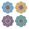 Porta-copos Personalizado com Pintura de Diamante Desenho Animado Mandala Oceânica Inglês Feito à Mão DIY Presente Criativo Adesivo de Tijolo de Face Única