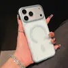 Adequado para Capa de Celular Apple 18Promax, Magnético Sem Moldura de Sucção iPhone 17 Fosco 16 Semi-Transparente Ultra-Fina Capa Protetora