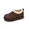 Zapatos Birkenstock para niños con forro de felpa para abrigar, zapatos tipo mocasín, nuevo estilo 2026, zapatos de pelo para otoño e invierno, slip-ons retro, caña baja, zapatos de nieve