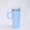 Novo copo de carro com alça 20oz transfronteiriço, copo térmico de aço inoxidável 304, copo de água portátil com canudo, copo de gelo para manter o frio