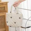 Bolsa de Cosméticos Portátil para Mujer Bolso de Mano de Gran Capacidad Almacenamiento Floral Portátil Acolchado Bolsa de Almacenamiento para Artículos de Aseo Cosméticos
