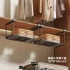 Cesta de extracción para armario Mesa Armario Cesta colgante Estante de almacenamiento de cabecera de dormitorio Estante de almacenamiento colgante sin perforaciones Estante para armario de cocina