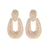 Brincos geométricos de gota d'água em relevo, mais vendidos no exterior, moda retrô feminina, estilo nacional, brincos redondos e quadrados criativos, atacado