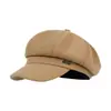 Boina Negra de Ala Curva Hecha a Medida para Mujer, Gorros Boina para Primavera y Verano al por Mayor, Gorras Newsboy, Gorros Octagonales de Ala Pequeña Fabricante
