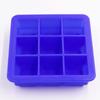 Suministro directo de fábrica con tapa, molde de silicona para cubitos de hielo de 9 rejillas, molde para hielo DIY, caja de comida para bebés, suministros de cocina