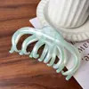 Grampo de Cabelo de Plástico Estilo Francês Minimalista Textura Creme Abóbora Acessório de Cabelo para Penteados Updo, Presilha de Tubarão de Alta Qualidade para a Parte de Trás da Cabeça